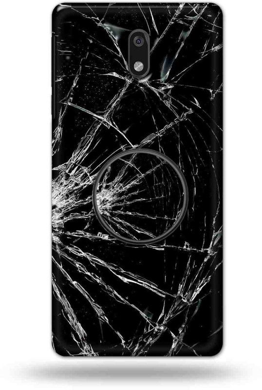 NDCOM Back Cover for Nokia 3  (Black, Cases with Holder, Pack of: 2)