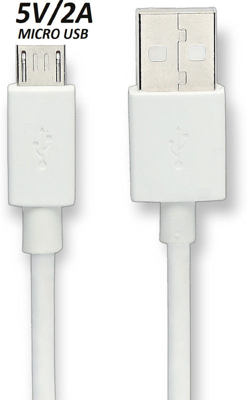 ULTRADART Micro USB Cable 2 A 1 m Micro USB Cable | Compatible with Realme 2,2Pro,C1,C2,C3,C7,C11,C12,C15,Vivo Y69,Y66,V5,V5S,V9,OPPO A83,A3,A3s,A5s  (Compatible with REALME C1,C2,C3,C7,C11,C12,C15,2PRO,, White, One Cable)