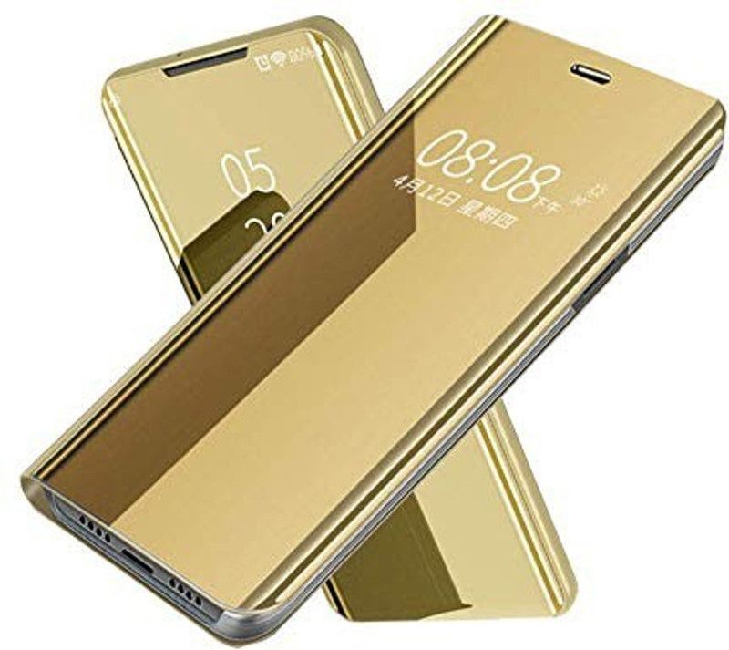 Elica Flip Cover for Samsung Galaxy A10  (Gold, Shock Proof, Pack of: 1)