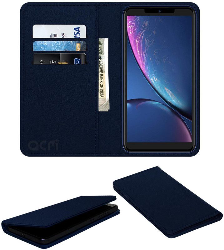ACM Flip Cover for I Kall K400  (Blue, Cases with Holder, Pack of: 1)