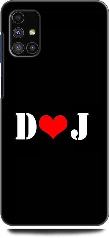 Afterglow Back Cover for SAMSUNG Galaxy M31s D J, D LOVES J, NAME, LETTER, ALPHABET, DJ LOVE, HART  (Multicolor, Shock Proof, Pack of: 1)