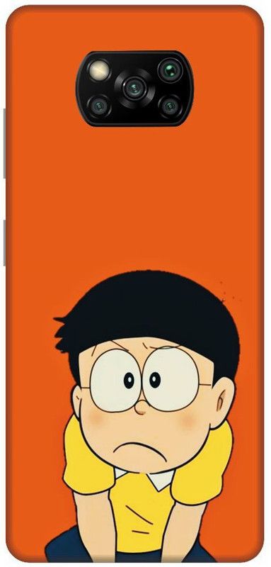 URCHIN Back Cover for Poco X3 Nobita, doraemon, cartoon, cute, funny  (Multicolor, Shock Proof, Pack of: 1)