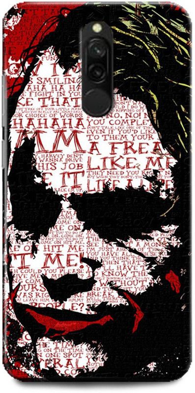 INDICRAFT Back Cover for Mi Redmi 8 JOKER, BATMAN, FACE, DARK KNIGHT, WHY SO SERIOUS  (Multicolor, Shock Proof, Pack of: 1)