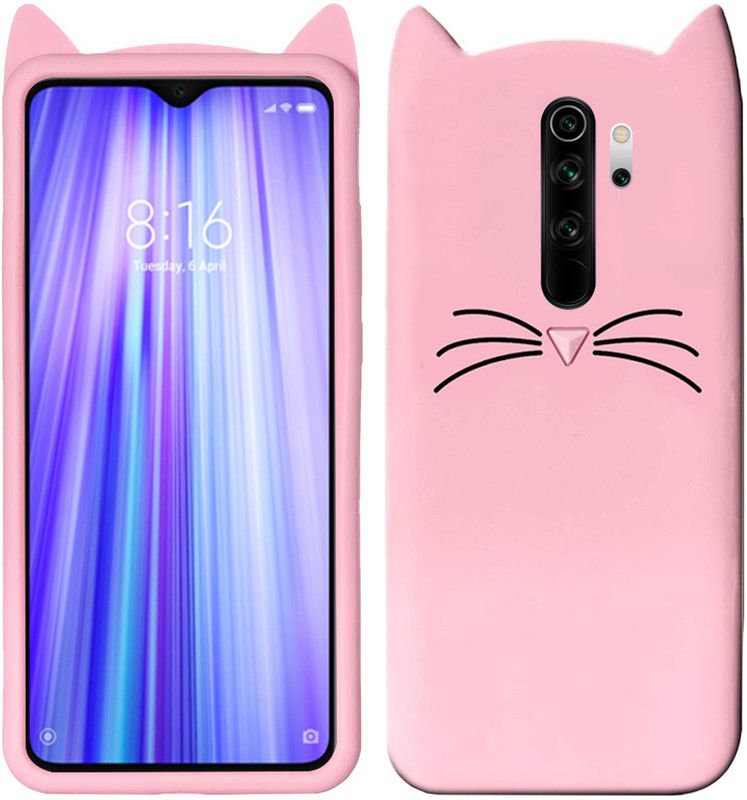 SMARTPOCKET Back Cover for Mi Redmi Note 8 Pro  (Pink, 3D Case, Pack of: 1)