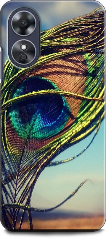 INDICRAFT Back Cover for OPPO A17, CPH2477 MOR PANKH, PEACOCK, FEATHER  (Multicolor, Shock Proof, Pack of: 1)