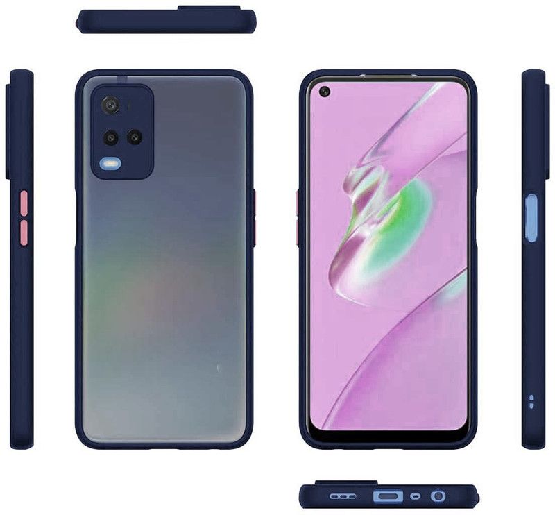 ASMANTIC Back Cover for Vivo Y33s  (Blue, Pack of: 1)