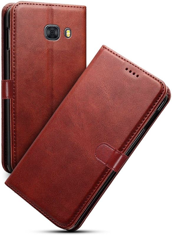 Brother Zone Flip Cover for Samsung Galaxy C9 Pro  (Brown, Dual Protection)