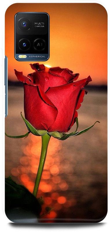 FIKORA Back Cover for Vivo Y21, V2149, FLOWERS, ROSE, REDROSE, PINKROSE, WHITEROSE  (Red, Hard Case, Pack of: 1)