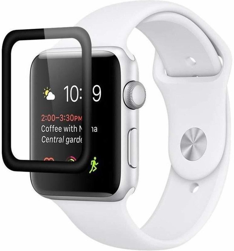 SHION Arm Band Case for Apple Watch 42 mm Full GlueTempered Glass Screen Protector 3D Curved 9H Strong  (Transparent, Dual Protection)