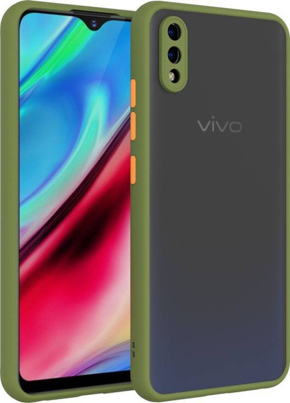 FIVE-O Back Cover for Vivo Y91i  (Green, Camera Bump Protector, Pack of: 1)