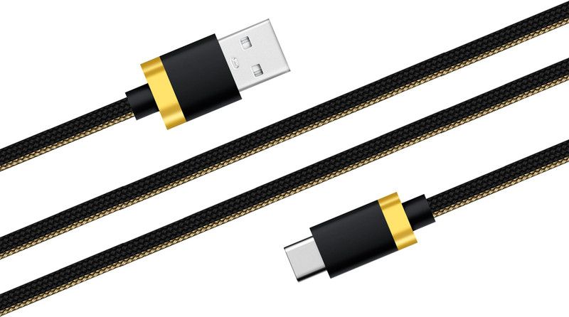 FITUP USB Type C Cable 1 m Type C Cable Nylon Braided USB C Quick Charger Fast Charging Cord  (Compatible with Type C All Smart Phones Devices, Type C, One Cable)