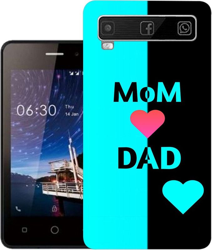 kridha Back Cover for Itel 1409 back cover | Dad Mom | Design_112  (Multicolor, Flexible, Silicon, Pack of: 1)