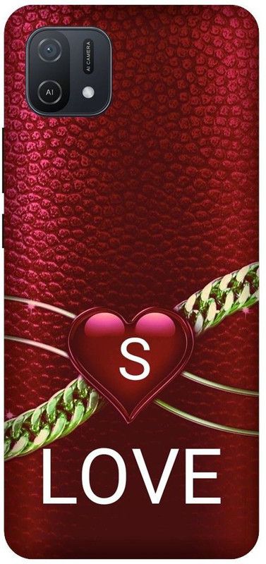 PHONE WALEY.COM Back Cover for OPPO A16k , CPH2349 , S letter,S name S word , Printed Back Cover  (Red, Hard Case, Pack of: 1)