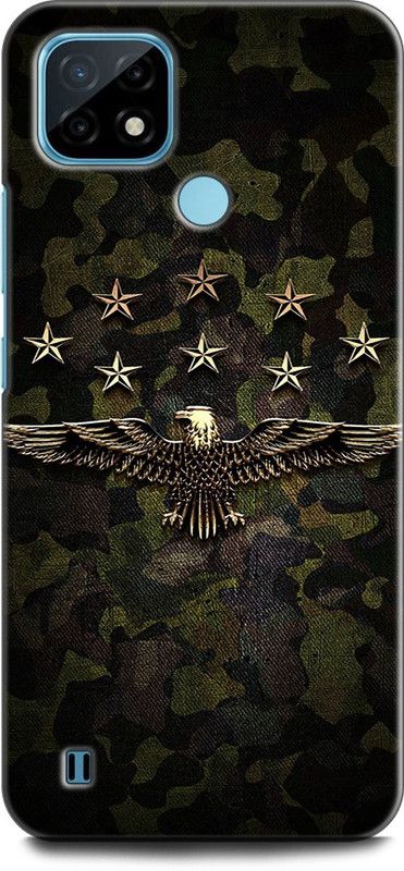 KEYCENT Back Cover for Realme C25Y, RMX3265 ARMY, TEXTURE, UNIFORM, MILITARY, COMO, DRESS CODE  (Multicolor, Shock Proof, Pack of: 1)