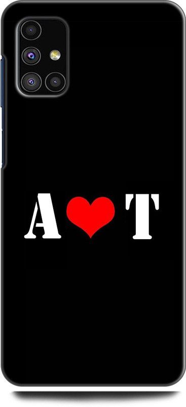 Afterglow Back Cover for SAMSUNG Galaxy M31s A T, A LOVES T, NAME, LETTER, ALPHABET, AT LOVE, HART  (Multicolor, Shock Proof, Pack of: 1)