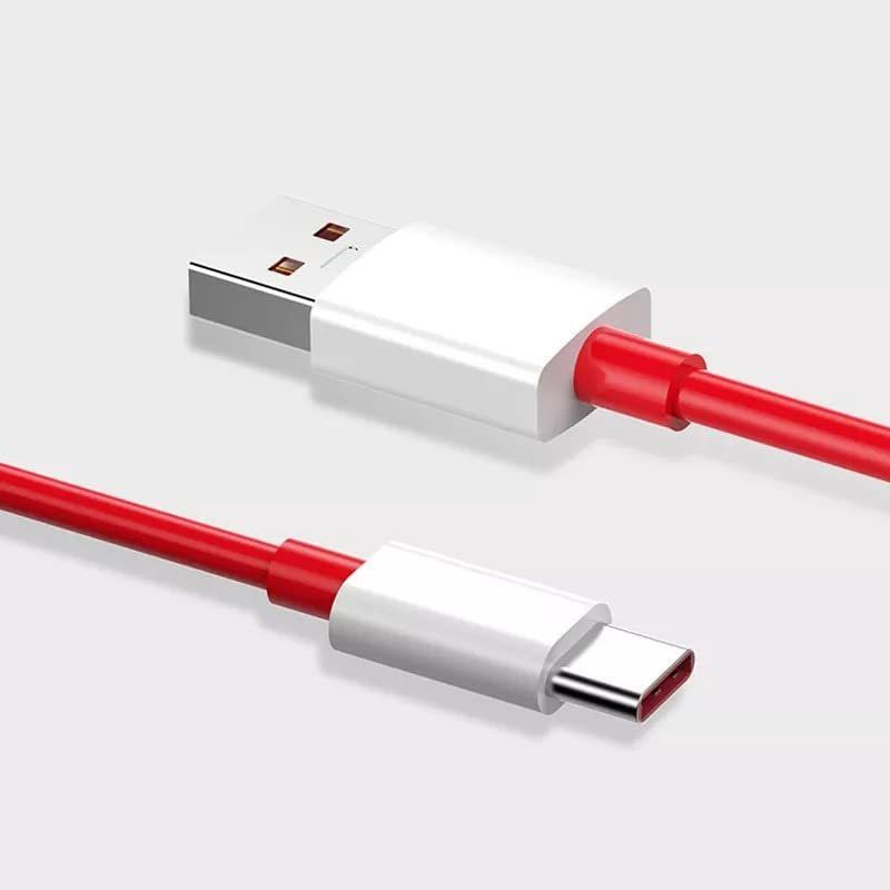RRBC USB Type C Cable 6.5 A 1.00073999999999 m Copper Braiding Oppo k3 | OnePlus 6T | Oneplus 7 | Oneplus 7T | Oneplus 7T Pro | Oneplus 6  (Compatible with 65/85W DART/WARP/VOOC/DASH/SUPER/SUPERDART FAST CHARGER CABLE, Red, One Cable)