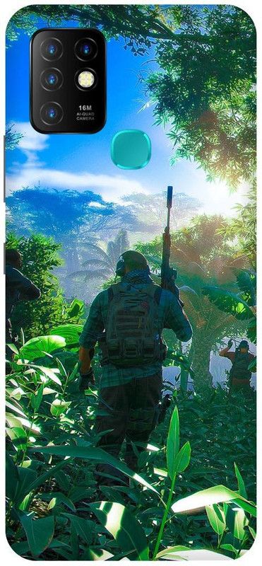 FIKORA Back Cover for Infinix Hot 10, X682B, PUBG, GAME, BATTLEGROUND, CHICKEN, WINNER  (Green, Hard Case, Pack of: 1)