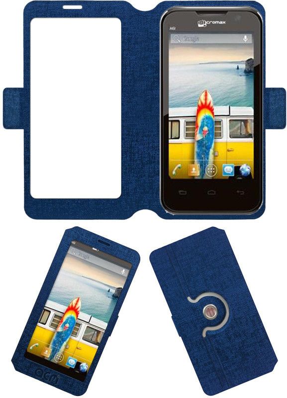 ACM Flip Cover for Micromax Bolt A61  (Blue, Cases with Holder, Pack of: 1)