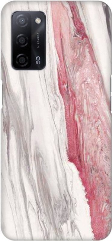 COBIERTAS Back Cover for Oppo A55 5G  (Pink, Grey, Hard Case, Pack of: 1)