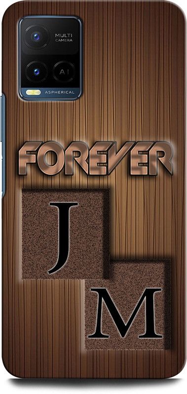 INTELLIZE Back Cover for Vivo Y21A JM, J LOVE M, M LOVE J, J LETTER, M LETTER, JM NAME  (Multicolor, Hard Case, Pack of: 1)