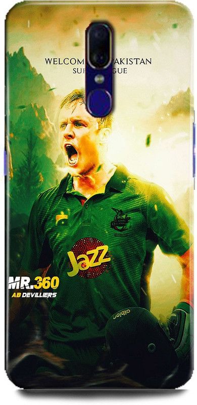 FIKORA Back Cover for OPPO A9/CPH1938 AB DE VILLIERS PRINTED  (Multicolor, Hard Case, Pack of: 1)