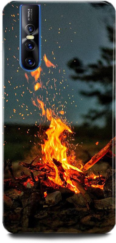 INDICRAFT Back Cover for Vivo V15 Pro, Vivo 1818, Fire, Printed  (Multicolor, Shock Proof, Pack of: 1)
