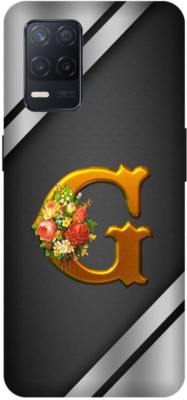 UMPRINT Back Cover for Realme 8/RMX3085 G G latter Alphabet Printed Back Cover  (Multicolor, Hard Case, Pack of: 1)