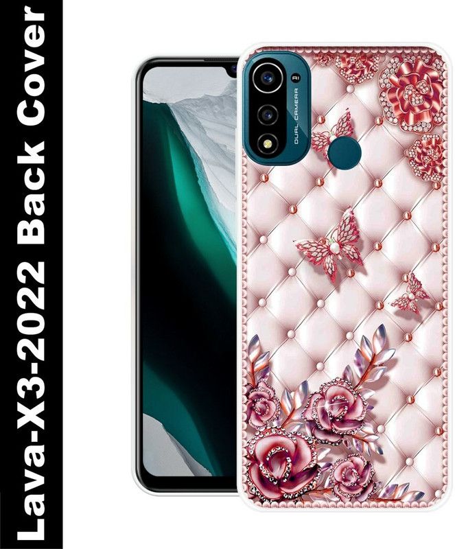 PrintKing Back Cover for Lava X3 2023  (Pink, Grip Case, Silicon, Pack of: 1)