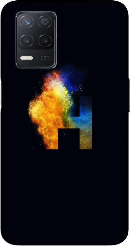 CROKIAN Back Cover for Realme 8 5G H Letter Back Cover  (Yellow, Hard Case)