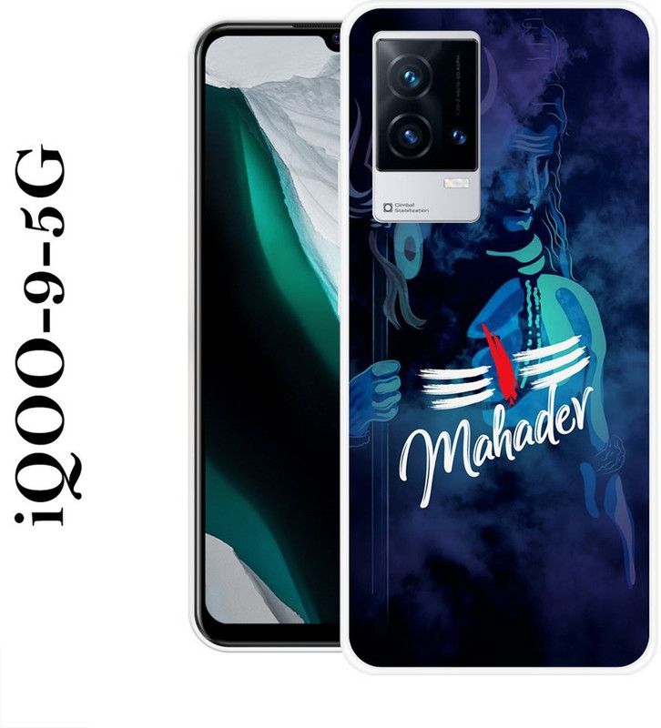 KLC Back Cover for IQOO 9 5G  (Black, Blue, Grip Case, Silicon)
