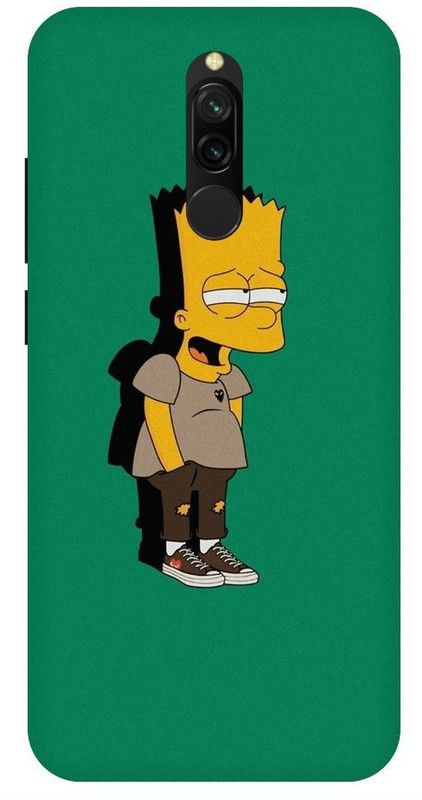 THESTONEWELL Back Cover for Redmi 8 bart simpson life love printed slim hard mobile back case and cover  (Multicolor, Shock Proof, Pack of: 1)