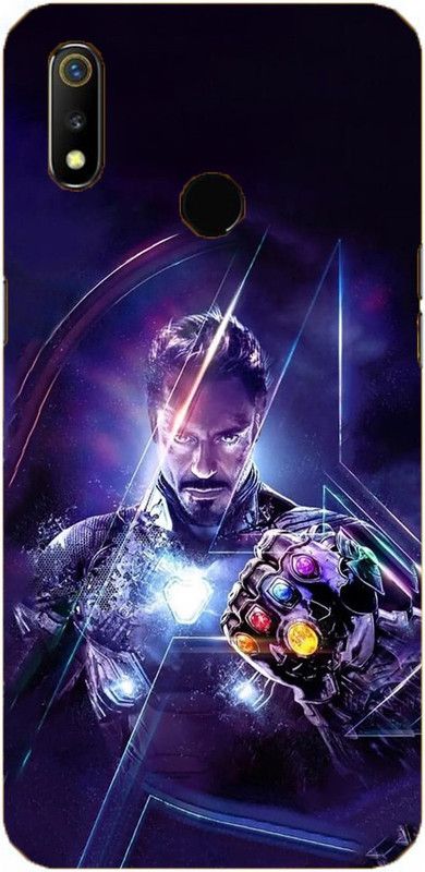 NDCOM Back Cover for Oppo Realme 3 Pro Avengers End Game Tony Stark Iron Man With Gauntlet Printed  (Multicolor, Hard Case, Pack of: 1)