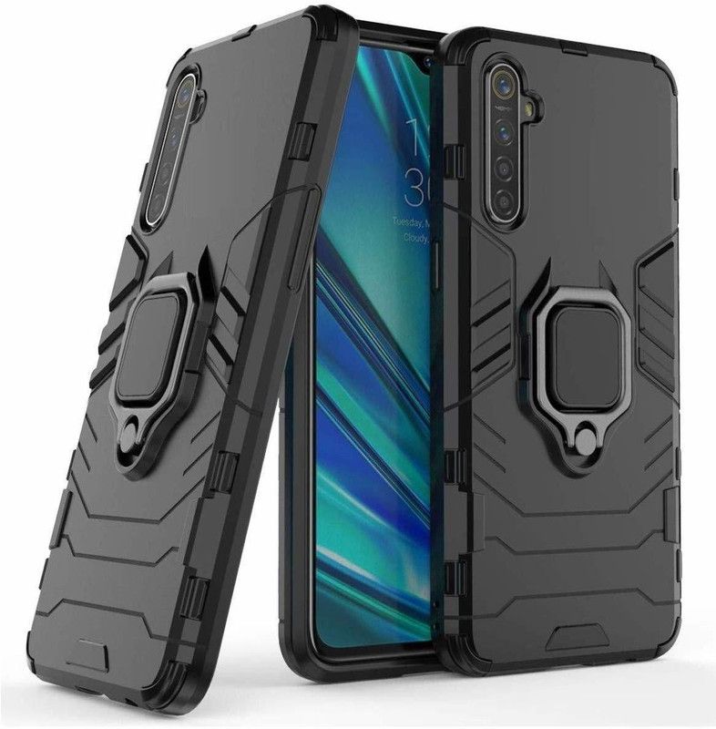 KWINE CASE Back Cover for Realme 6 pro  (Black, Rugged Armor, Pack of: 1)