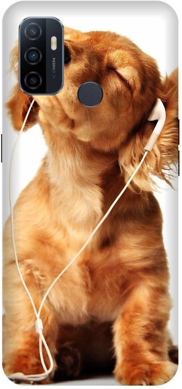 UMPRINT Back Cover for Oppo A33/Oppo CPH2137 Dog Brown Cute Dog Printed Back Cover  (Multicolor, Hard Case, Pack of: 1)