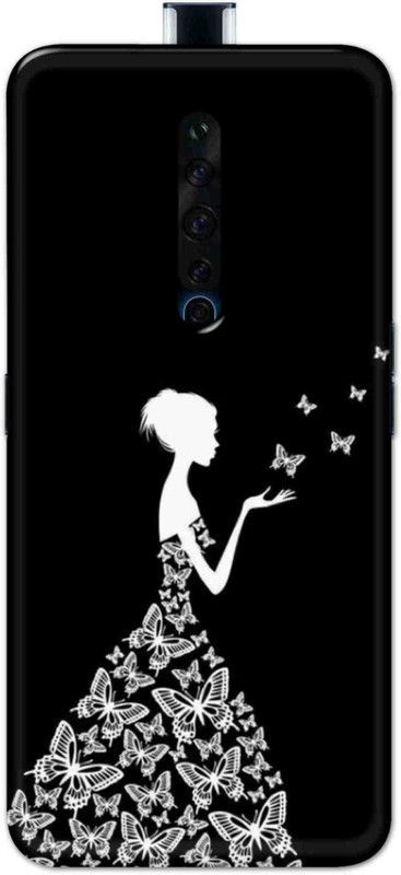 NDCOM Back Cover for OPPO Reno2 z Butterfly Girl Printed  (Multicolor, Hard Case, Pack of: 1)