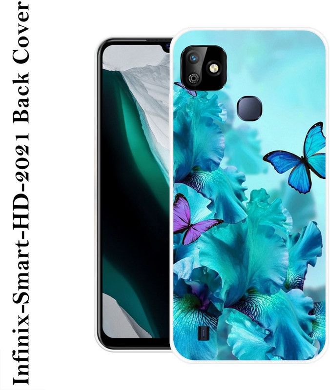 INDIALAND Back Cover for Infinix Smart HD 2021  (Blue, Grip Case, Silicon)