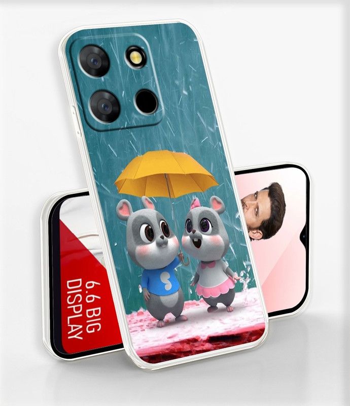 mobom Back Cover for iTel A60  (Multicolor, Dual Protection, Silicon, Pack of: 1)