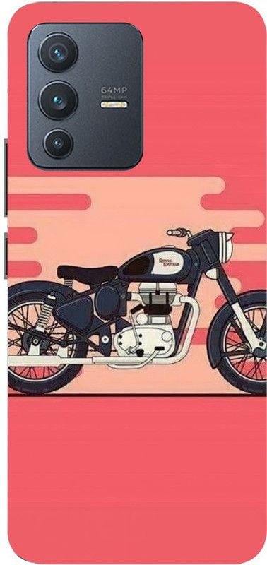 PRATEEKSH Back Cover for Vivo V23 5G  (Red, Black)