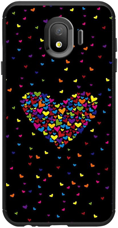 CaseRepublic Back Cover for Samsung Galaxy J4  (Black, Grip Case, Pack of: 1)