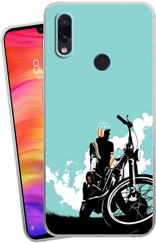 Selfless Back Cover for Redmi Note 7 Pro  (Blue, Dual Protection, Silicon, Pack of: 1)