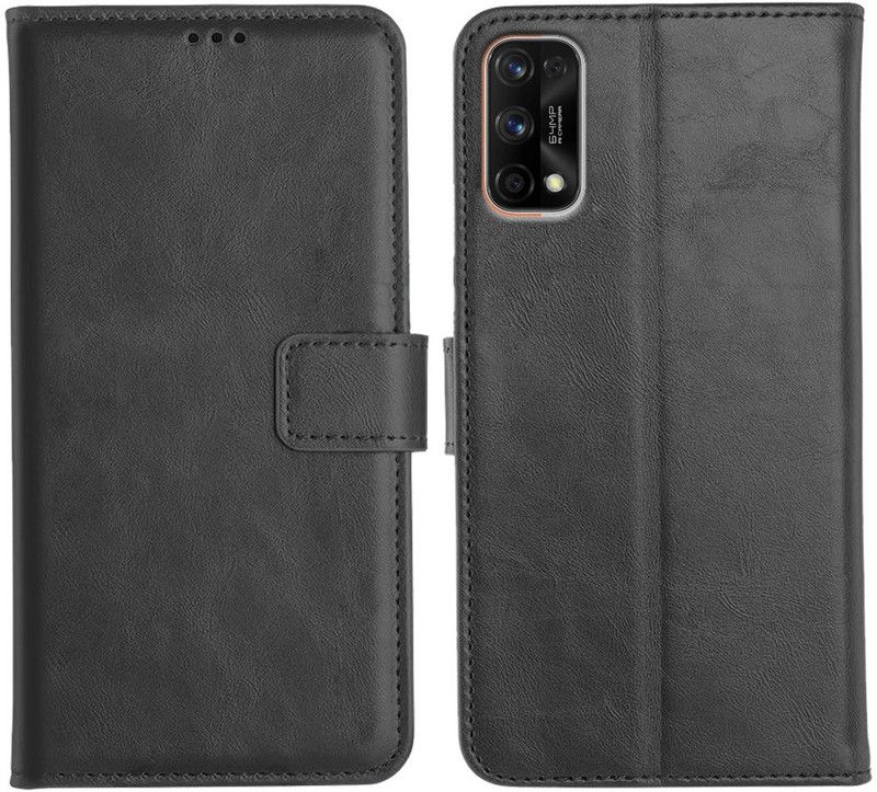 Orosky Flip Cover for Realme 7 Pro  (Black, Dual Protection)