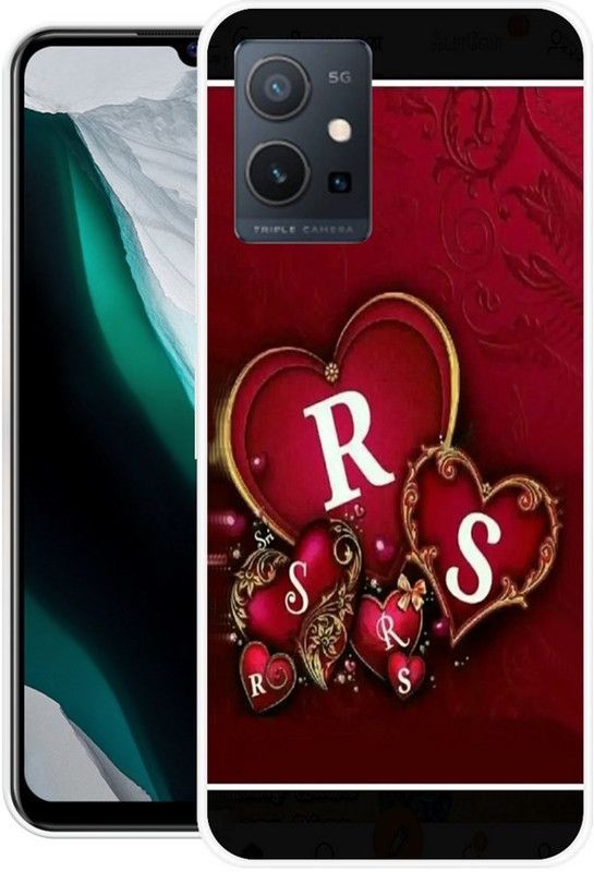 RJ14 (Online) Back Cover for VIVO Y75 5G  (Red, Black, Grip Case, Silicon)