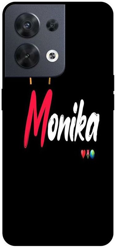 Wall Art Back Cover for OPPO RENO 8 (5G) Monika, Name Letter, Queen Printed  (Multicolor, Dual Protection, Pack of: 1)