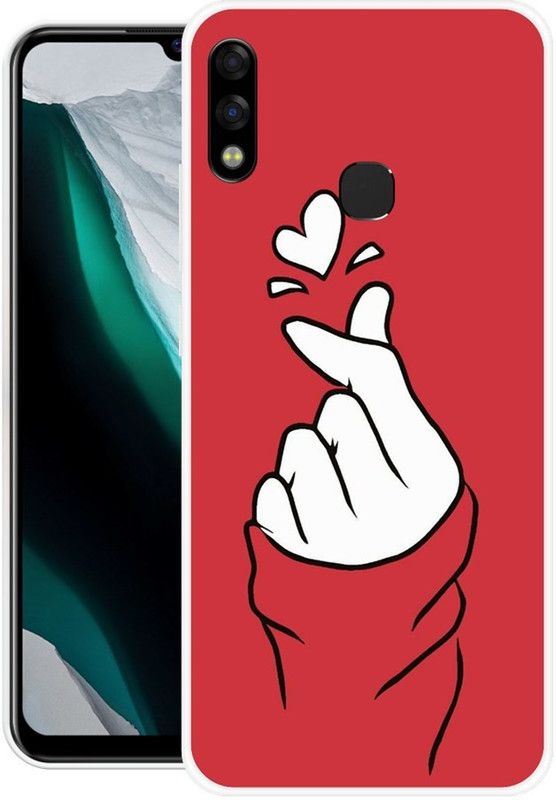 Sswastik Back Cover for Infinix Hot 7, Infinix Hot 7 Pro  (Red, White, Grip Case, Silicon)