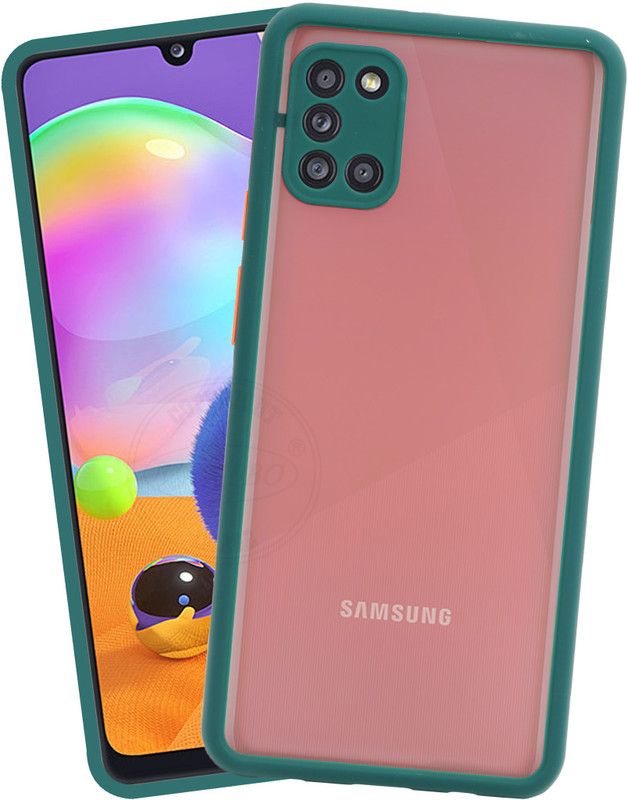 VAKIBO Back Cover for Samsung Galaxy A31, Smoke Frosted Back Case With Camera Protection Ring  (Green, Grip Case, Pack of: 1)