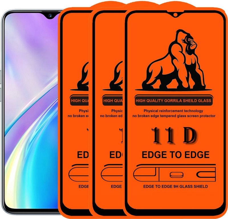 Forego Edge To Edge Tempered Glass for Realme XT  (Pack of 3)