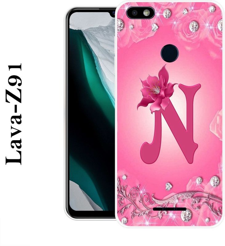 VITARO Back Cover for Lava Z91  (Pink, Silver, Grip Case, Silicon)