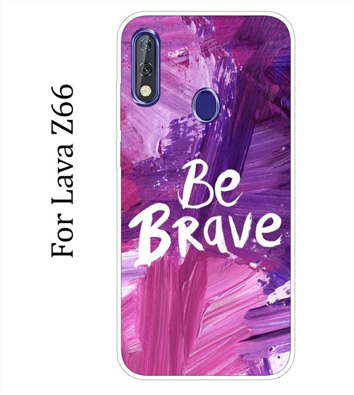 BeauCase Back Cover for Lava Z66  (Purple, White, Grip Case, Silicon, Pack of: 1)