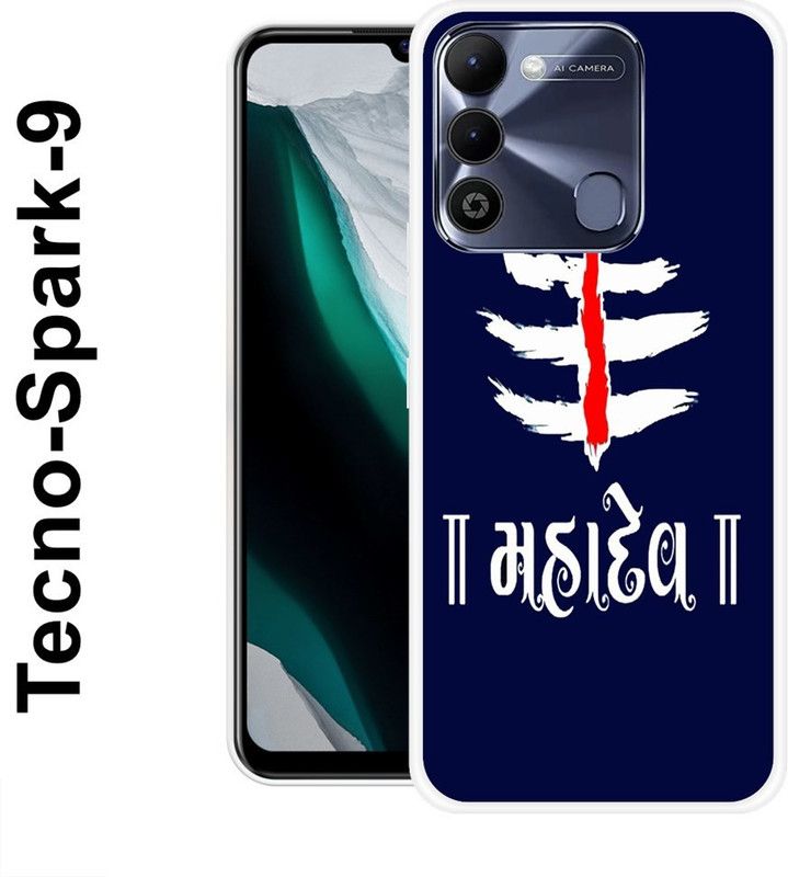 JATLAND Back Cover for Tecno Spark 9  (Blue, White, Silicon)