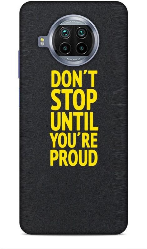 CRAFTARA Back Cover for Xiaomi Mi 10i 5G  (Black, Yellow, Hard Case)